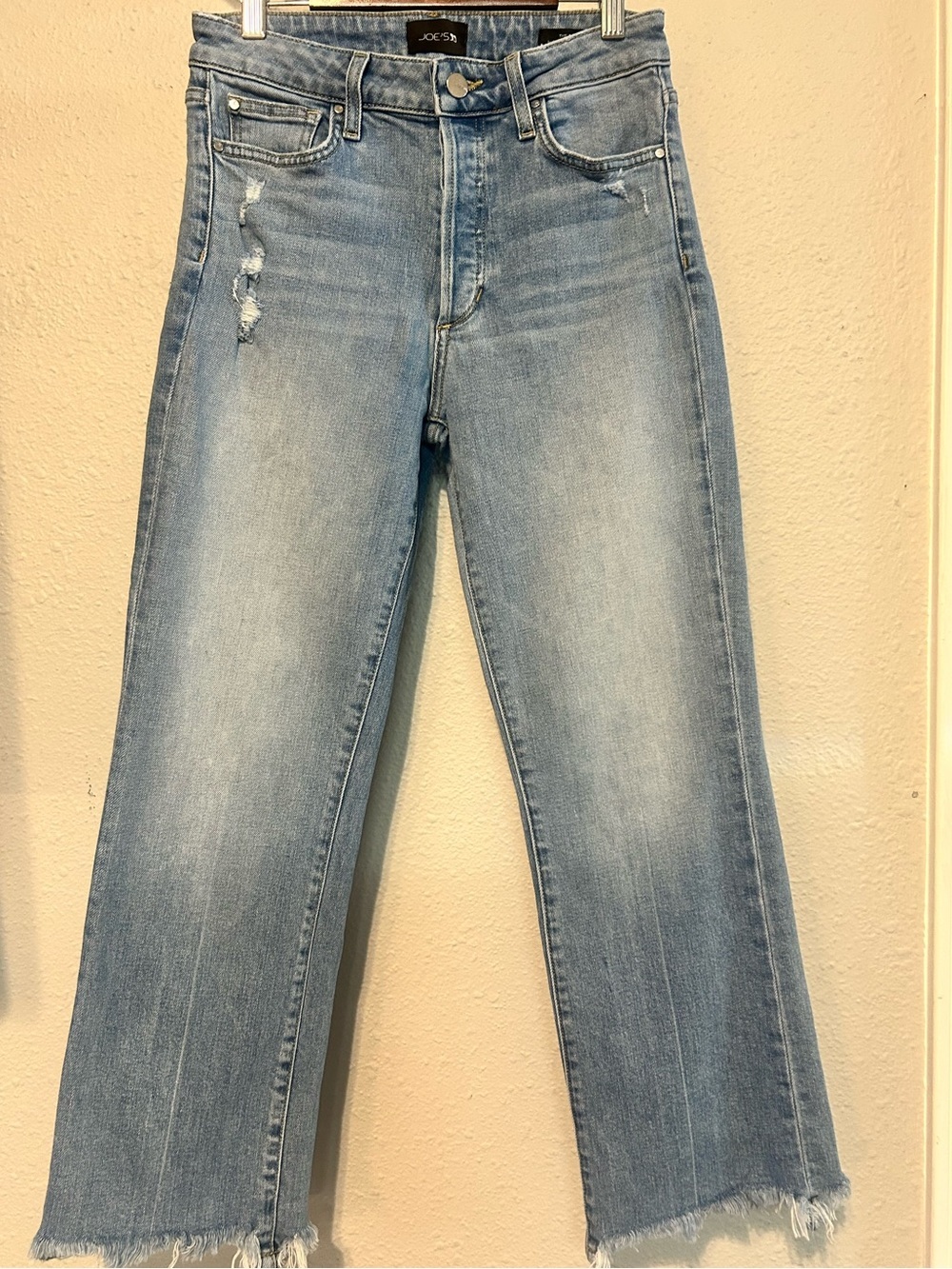 Joe's Jeans Light Blue Wide Leg Raw Hem Jeans